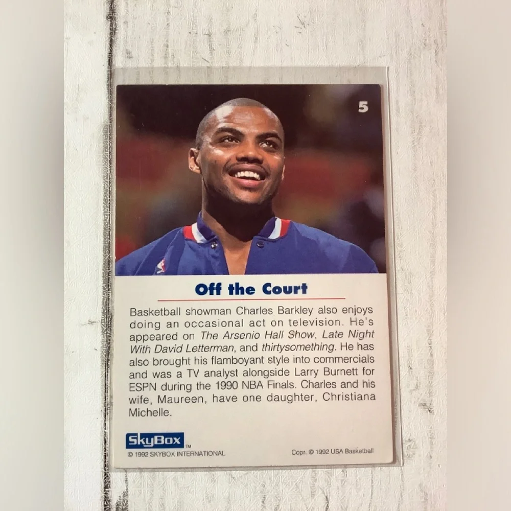 1992 SkyBox USA - #5 - Charles Barkley - USA